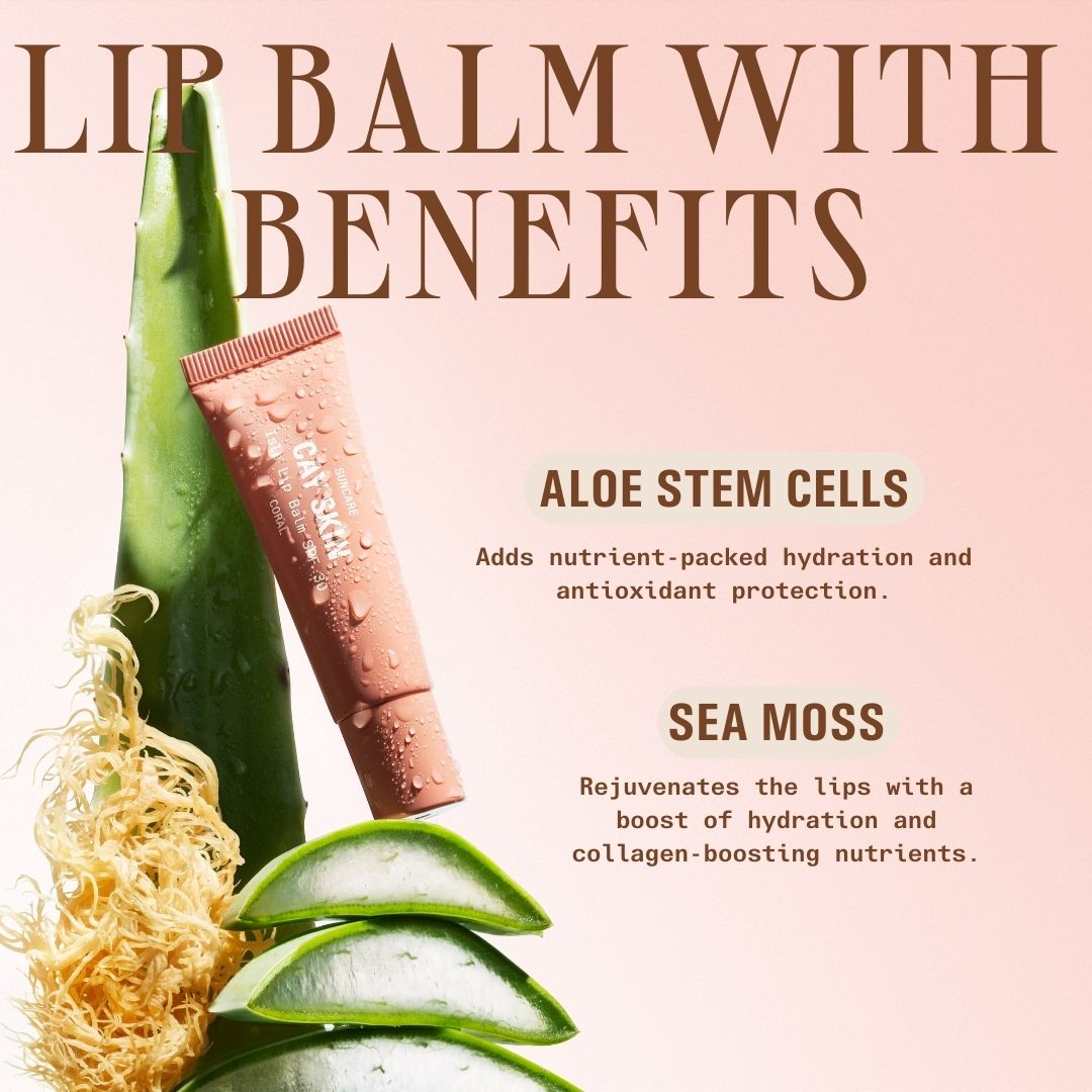 Isle Lip Balm Coral SPF 30 with Sea Moss and Aloe Stem Cells