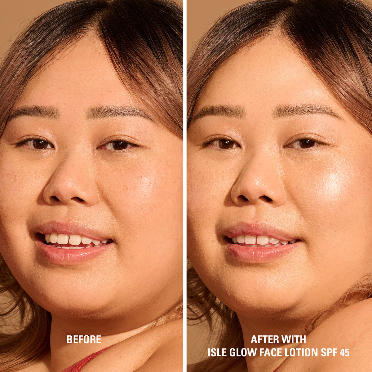 before & after - Isle Glow Face